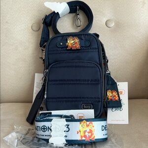 NWT Lug D23 Skeeter Mini Crossbody Bag with Chip & Dale Bundle in Indigo